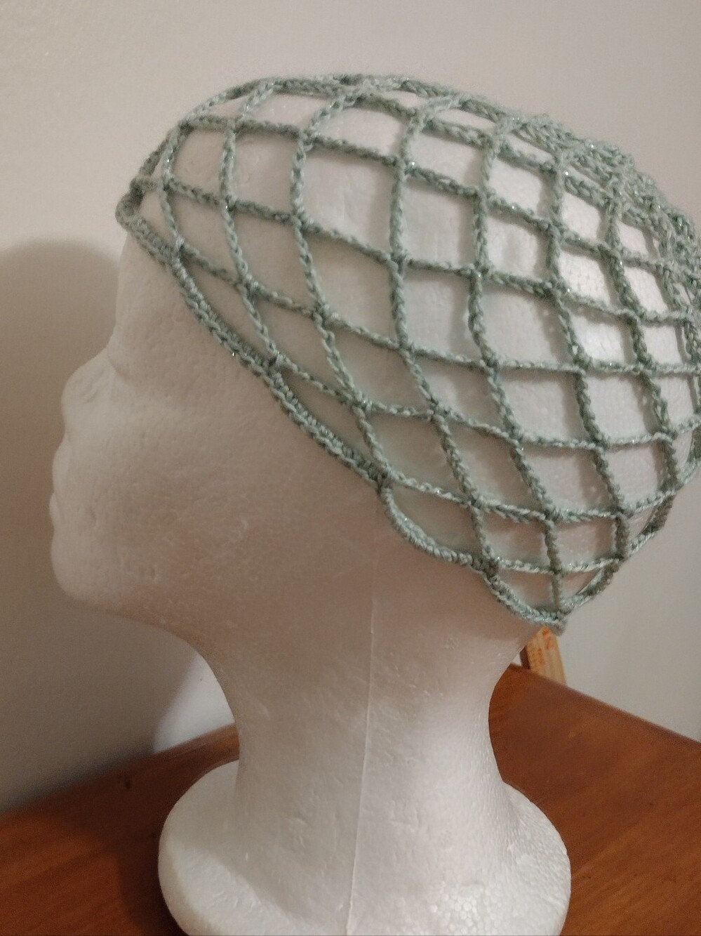 Handmade Crocheted Decorative Headpiece/Mesh Hat